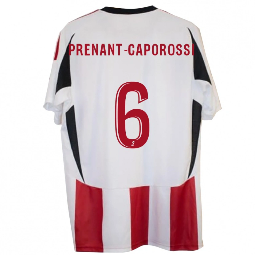 Danxen Enfant Maillot Valentin Prenant-Caporossi #6 Rouge Bleu Tenues Domicile 2025/26 T-Shirt