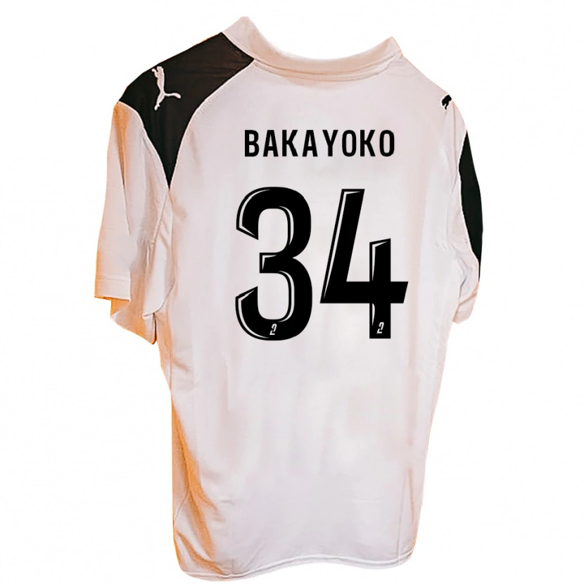 Danxen Enfant Maillot Siaka Bakayoko #34 Noir Blanc Tenues Domicile 2025/26 T-Shirt