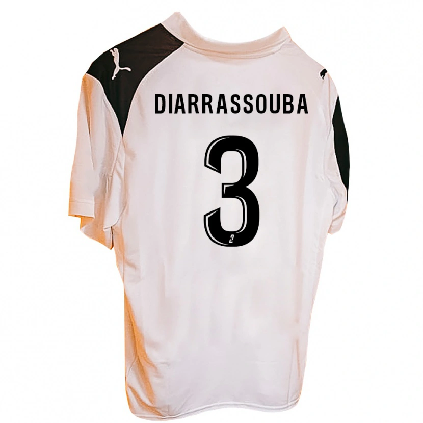Danxen Enfant Maillot Corneille Diarrassouba #3 Noir Blanc Tenues Domicile 2025/26 T-Shirt