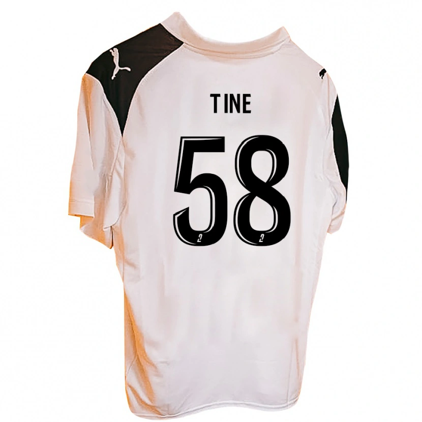 Danxen Enfant Maillot Mactar Tine #58 Noir Blanc Tenues Domicile 2025/26 T-Shirt