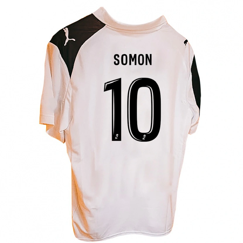 Danxen Enfant Maillot Enzo Somon #10 Noir Blanc Tenues Domicile 2025/26 T-Shirt