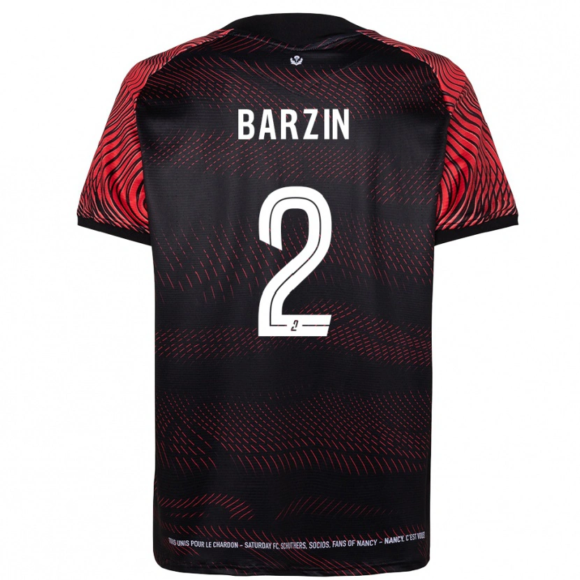 Danxen Enfant Maillot Réginald Barzin #2 Blanc Rouge Tenues Domicile 2025/26 T-Shirt