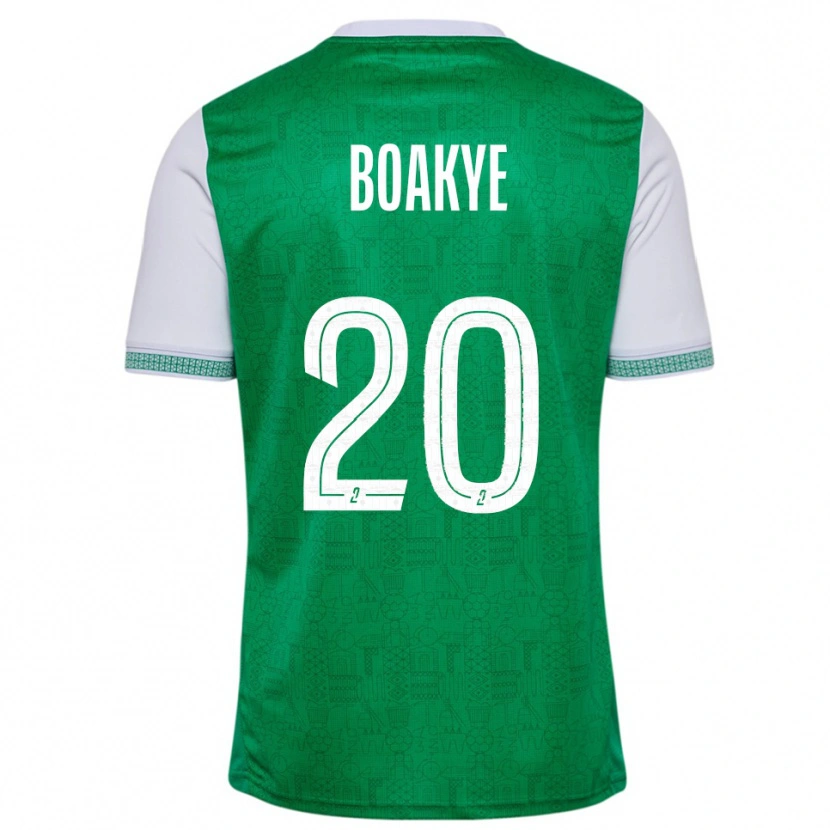 Danxen Enfant Maillot Augustine Boakye #20 Vert Blanc Tenues Domicile 2025/26 T-Shirt