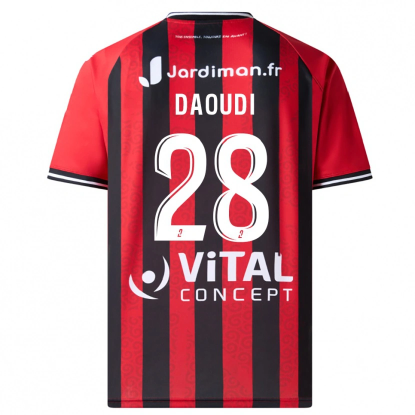 Danxen Enfant Maillot Sana Daoudi #28 Rouge Noir Tenues Domicile 2025/26 T-Shirt