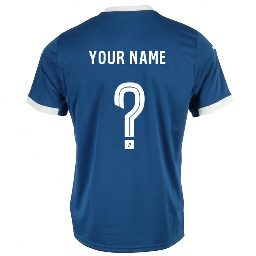 Danxen Enfant Maillot Votre Nom #0 Bleu Blanc Tenues Domicile 2025/26 T-Shirt