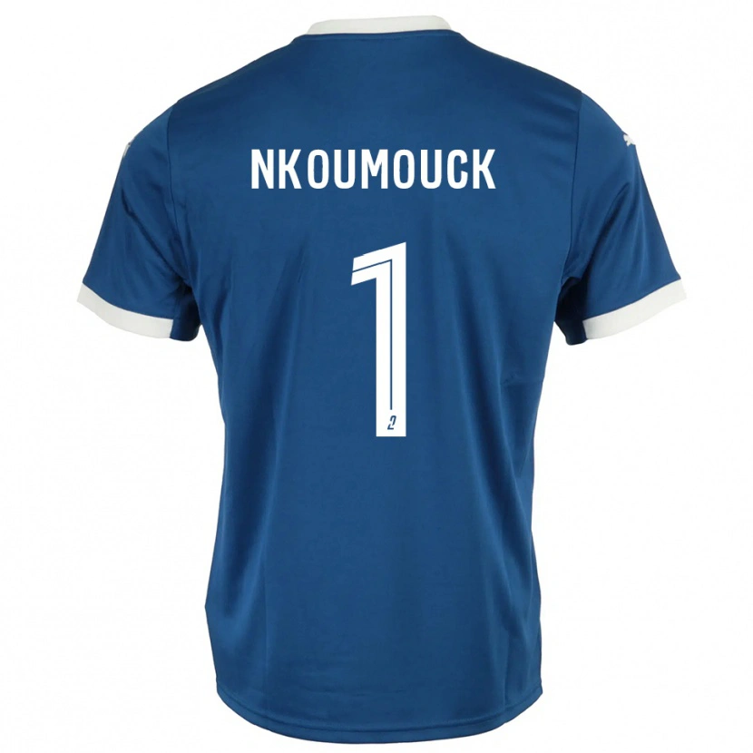 Danxen Enfant Maillot Marc-Anthony Nkoumouck #1 Bleu Blanc Tenues Domicile 2025/26 T-Shirt