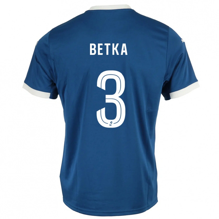 Danxen Enfant Maillot Naël Betka #3 Bleu Blanc Tenues Domicile 2025/26 T-Shirt