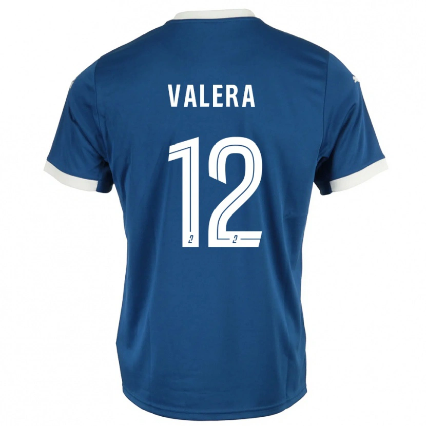 Danxen Enfant Maillot Louis Valera #12 Bleu Blanc Tenues Domicile 2025/26 T-Shirt