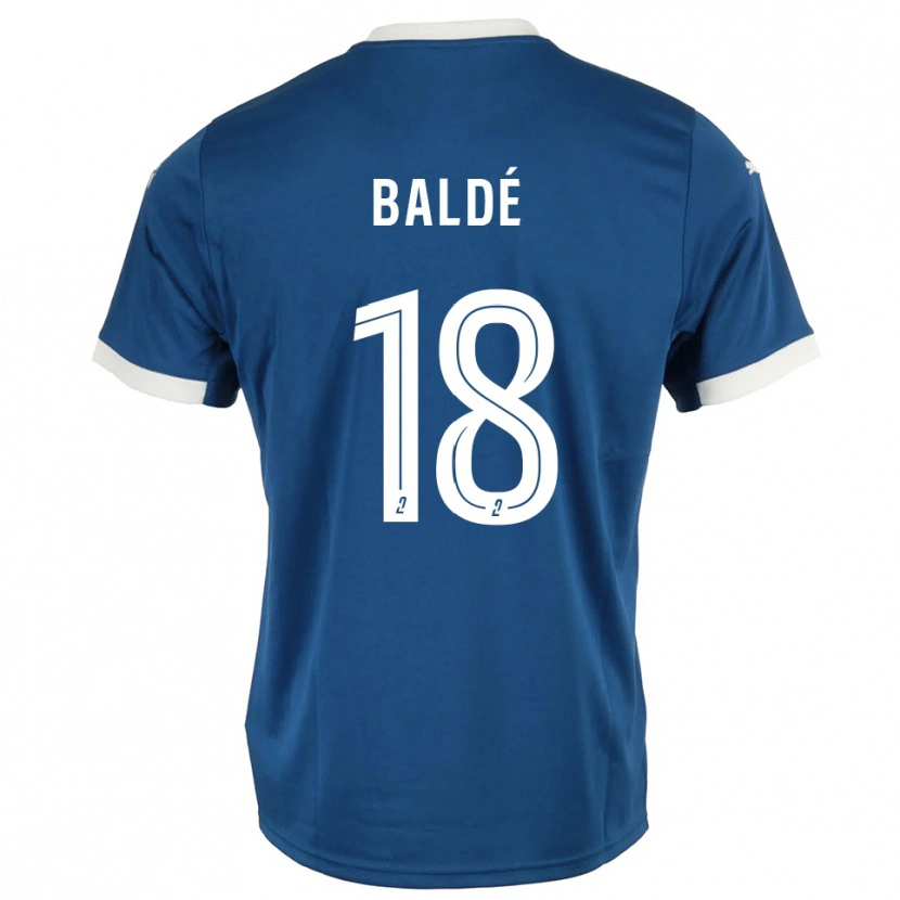 Danxen Enfant Maillot Thierno Baldé #18 Bleu Blanc Tenues Domicile 2025/26 T-Shirt