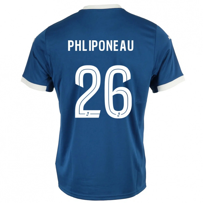 Danxen Enfant Maillot Alexandre Phliponeau #26 Bleu Blanc Tenues Domicile 2025/26 T-Shirt