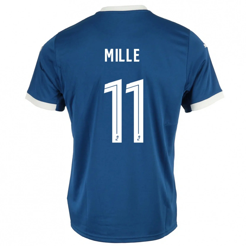 Danxen Enfant Maillot Antoine Mille #11 Bleu Blanc Tenues Domicile 2025/26 T-Shirt
