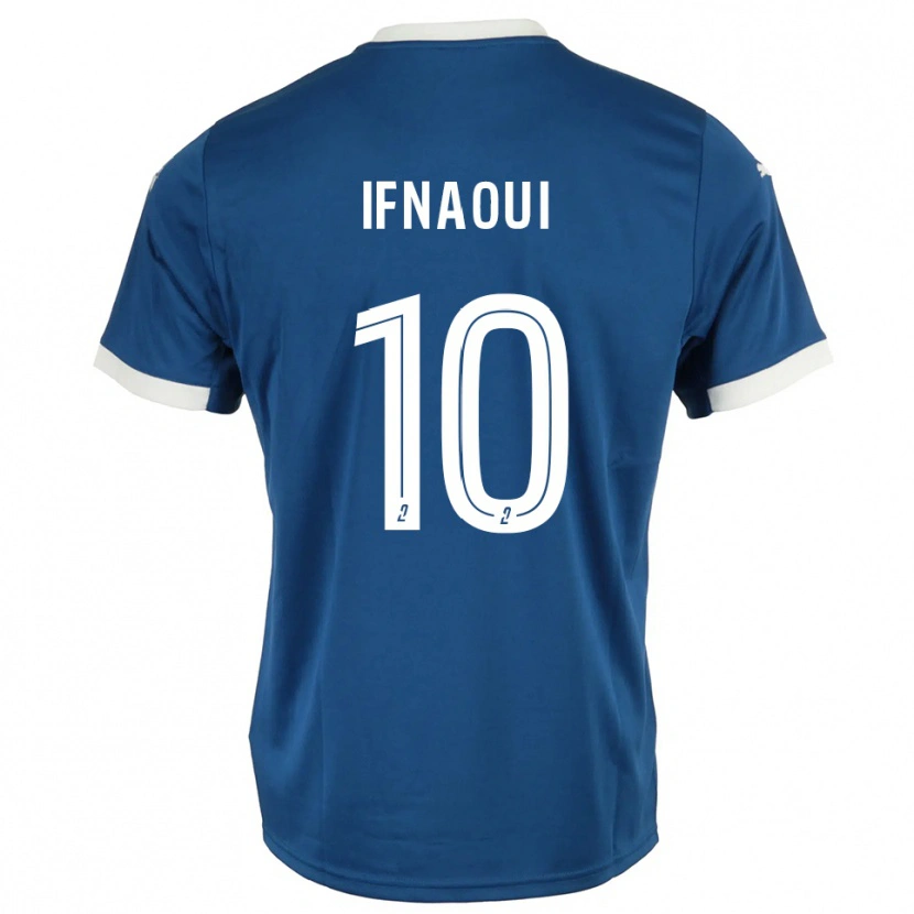 Danxen Enfant Maillot Merwan Ifnaoui #10 Bleu Blanc Tenues Domicile 2025/26 T-Shirt
