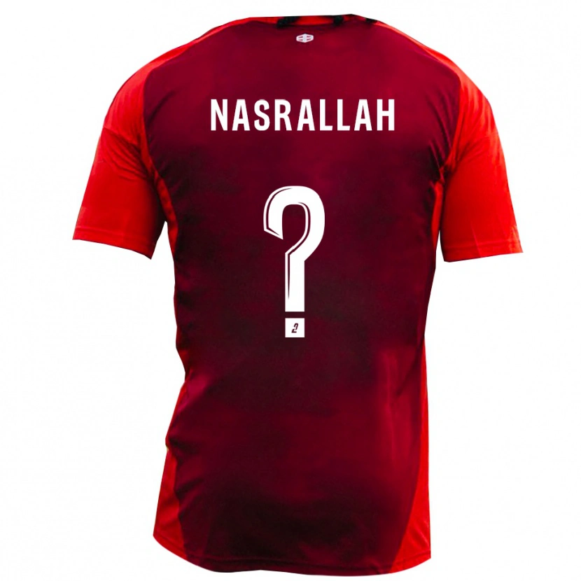 Danxen Enfant Maillot Noham Nasrallah #0 Rouge Bourgogne Tenues Domicile 2025/26 T-Shirt