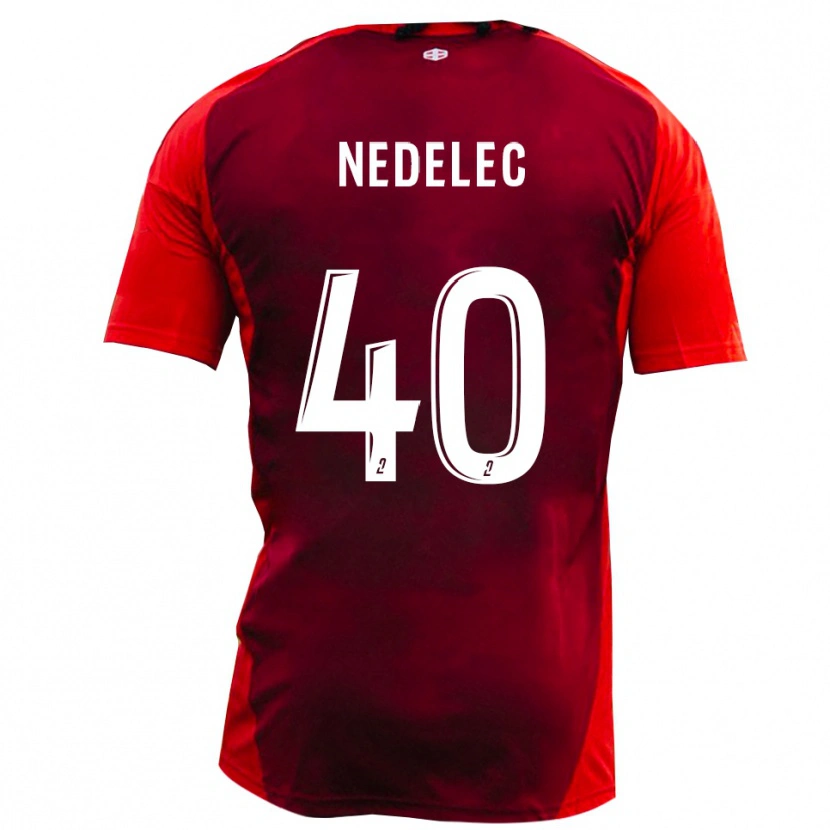 Danxen Enfant Maillot Aymerick Nedelec #40 Rouge Bourgogne Tenues Domicile 2025/26 T-Shirt