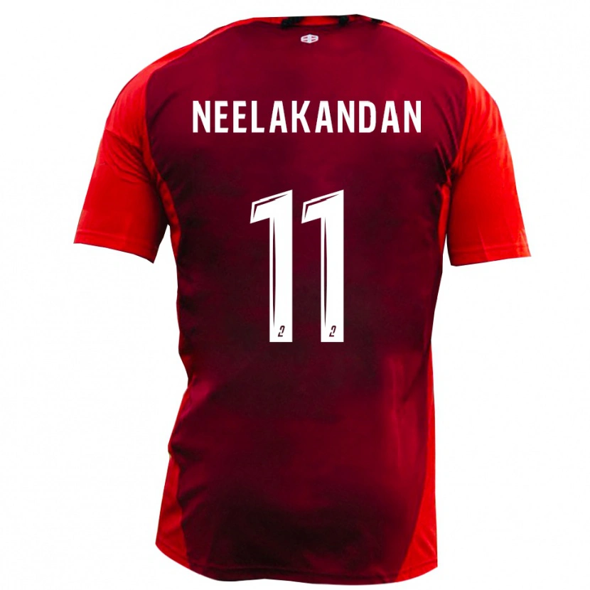 Danxen Enfant Maillot Ranjan Neelakandan #11 Rouge Bourgogne Tenues Domicile 2025/26 T-Shirt