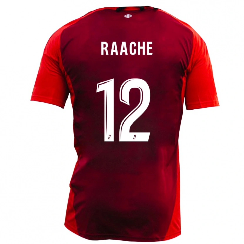 Danxen Enfant Maillot Ibrahim Raache #12 Rouge Bourgogne Tenues Domicile 2025/26 T-Shirt