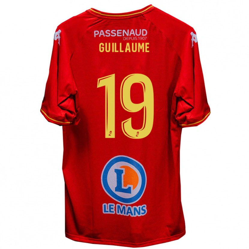Danxen Enfant Maillot Baptiste Guillaume #19 Rouge Jaune Tenues Domicile 2025/26 T-Shirt