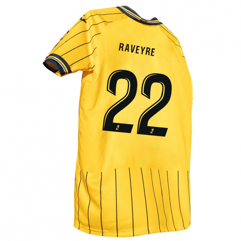 Danxen Enfant Maillot Noah Raveyre #22 Jaune Marine Tenues Domicile 2025/26 T-Shirt