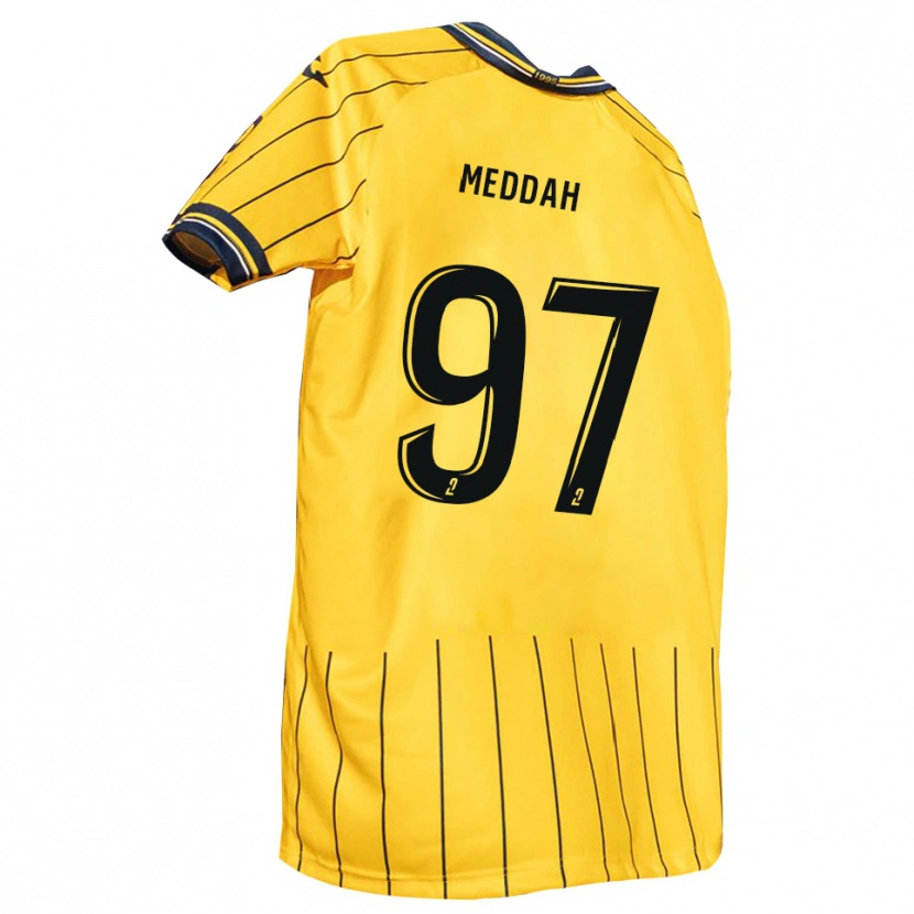 Danxen Enfant Maillot Daylam Meddah #97 Jaune Marine Tenues Domicile 2025/26 T-Shirt