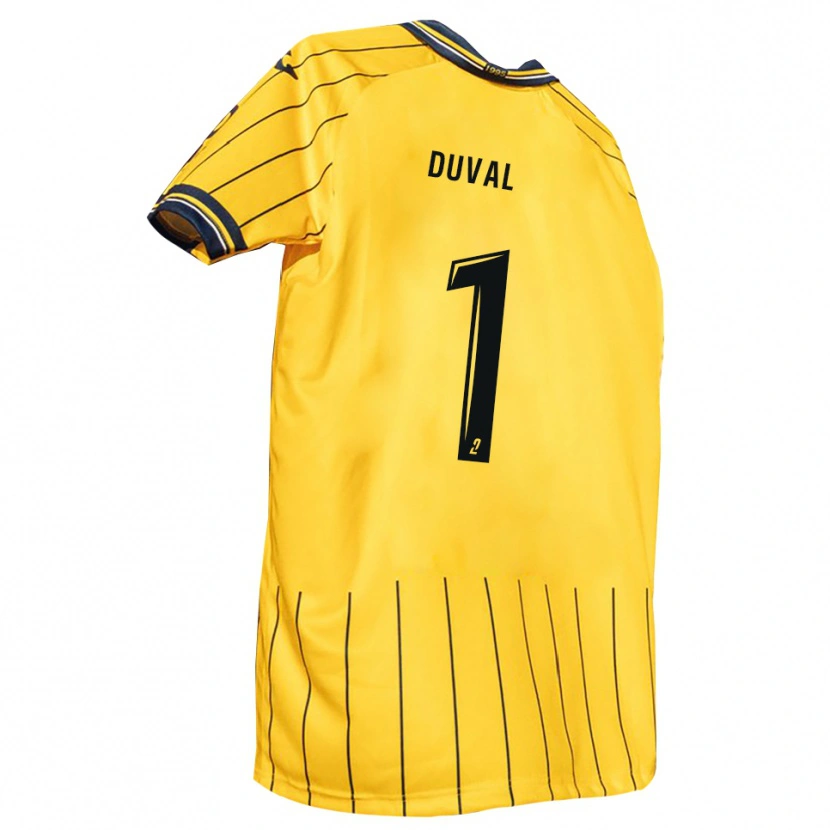 Danxen Enfant Maillot Matis Duval #1 Jaune Marine Tenues Domicile 2025/26 T-Shirt