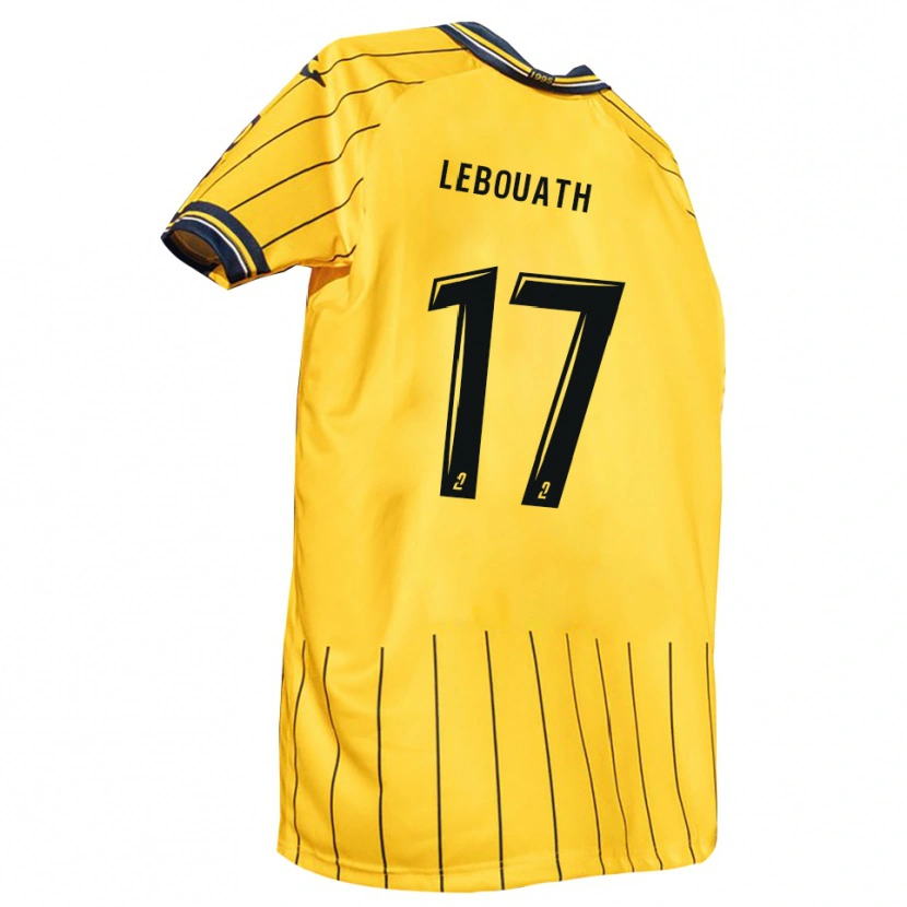 Danxen Enfant Maillot Salif Lebouath #17 Jaune Marine Tenues Domicile 2025/26 T-Shirt