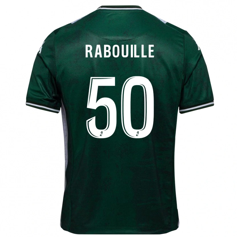 Danxen Enfant Maillot Valentin Rabouille #50 Vert Blanc Tenues Domicile 2025/26 T-Shirt