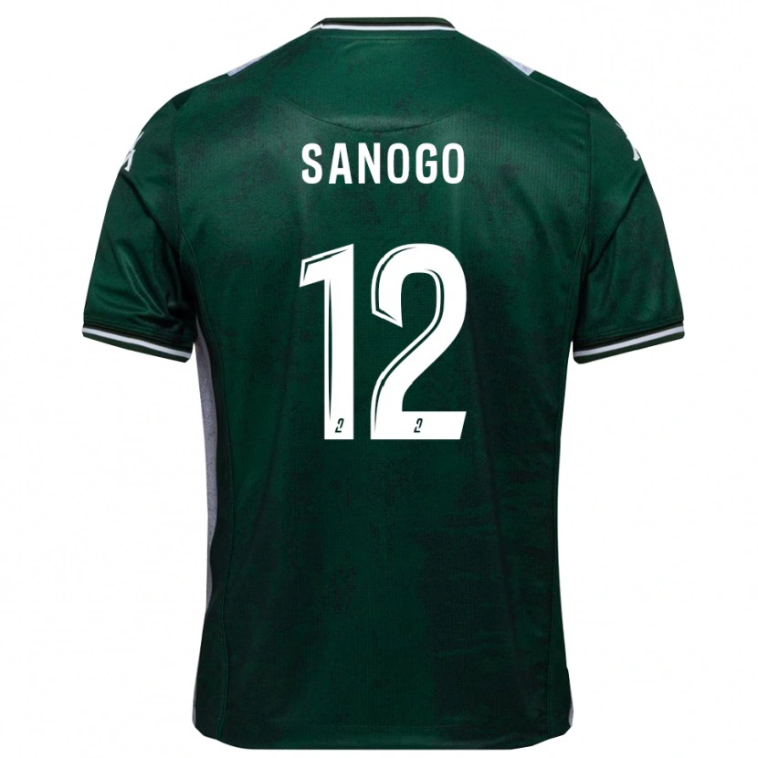 Danxen Enfant Maillot Aboudramane Sanogo #12 Vert Blanc Tenues Domicile 2025/26 T-Shirt
