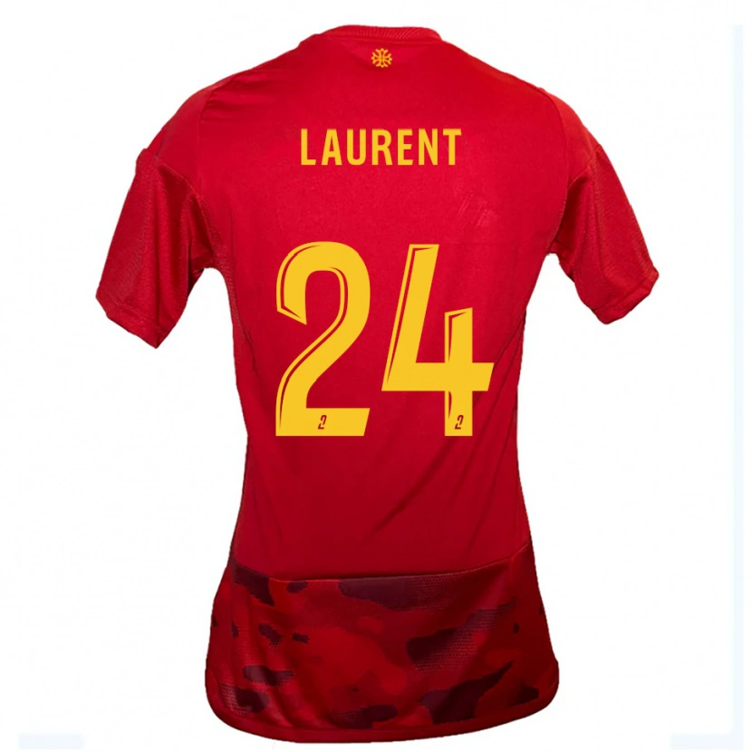 Danxen Enfant Maillot Loni Laurent #24 Rouge Jaune Tenues Domicile 2025/26 T-Shirt