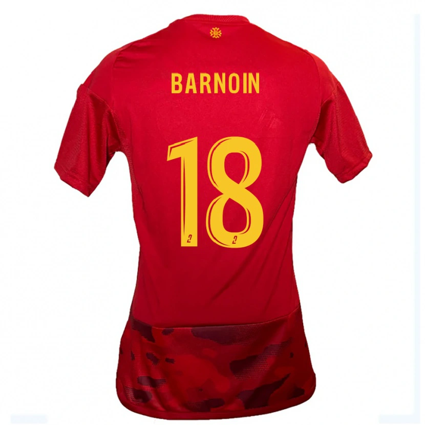 Danxen Enfant Maillot Ninon Barnoin #18 Rouge Jaune Tenues Domicile 2025/26 T-Shirt