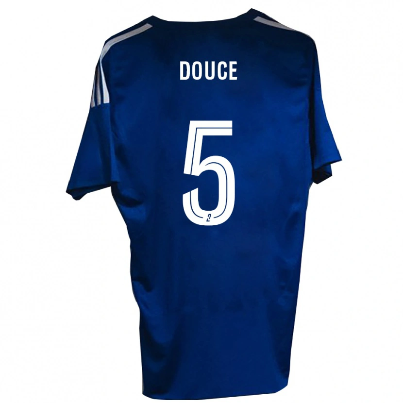 Danxen Enfant Maillot Nassim Douce #5 Bleu Blanc Tenues Domicile 2025/26 T-Shirt