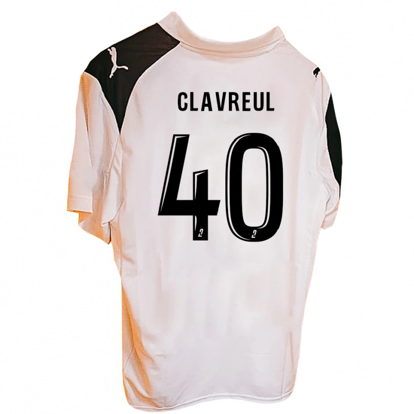 Danxen Enfant Maillot Ethan Clavreul #40 Orange Noir Tenues Domicile 2025/26 T-Shirt