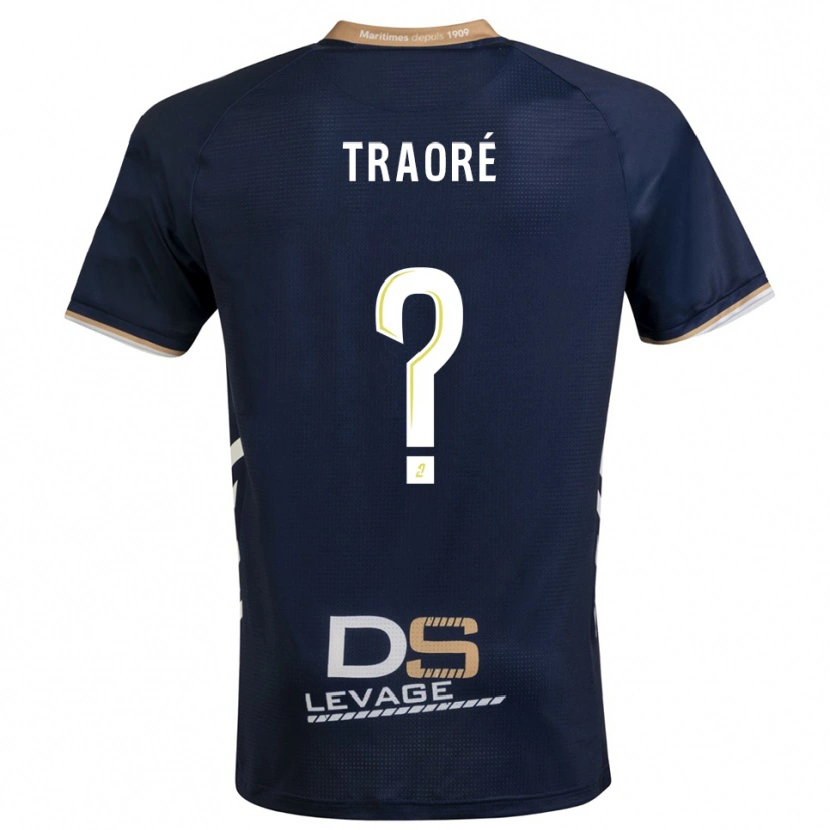 Danxen Enfant Maillot Sadia Traoré #0 Marine Or Tenues Domicile 2025/26 T-Shirt