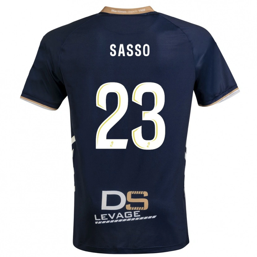 Danxen Enfant Maillot Vincent Sasso #23 Marine Or Tenues Domicile 2025/26 T-Shirt