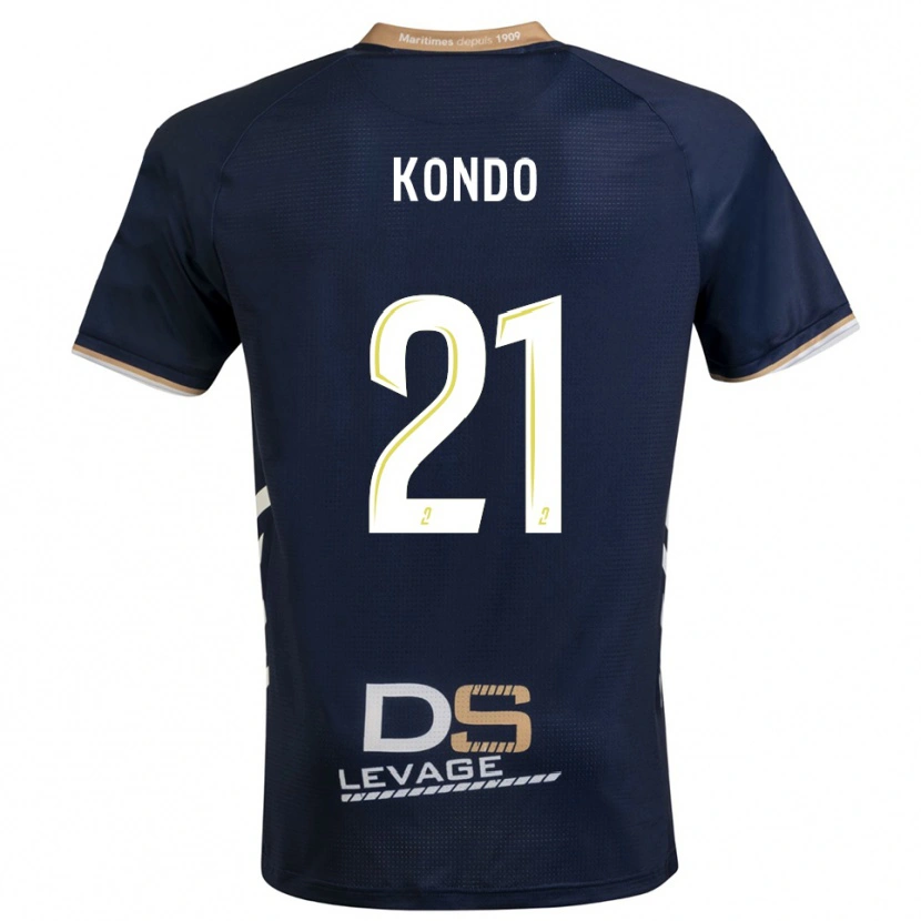 Danxen Enfant Maillot Geoffrey Kondo #21 Marine Or Tenues Domicile 2025/26 T-Shirt