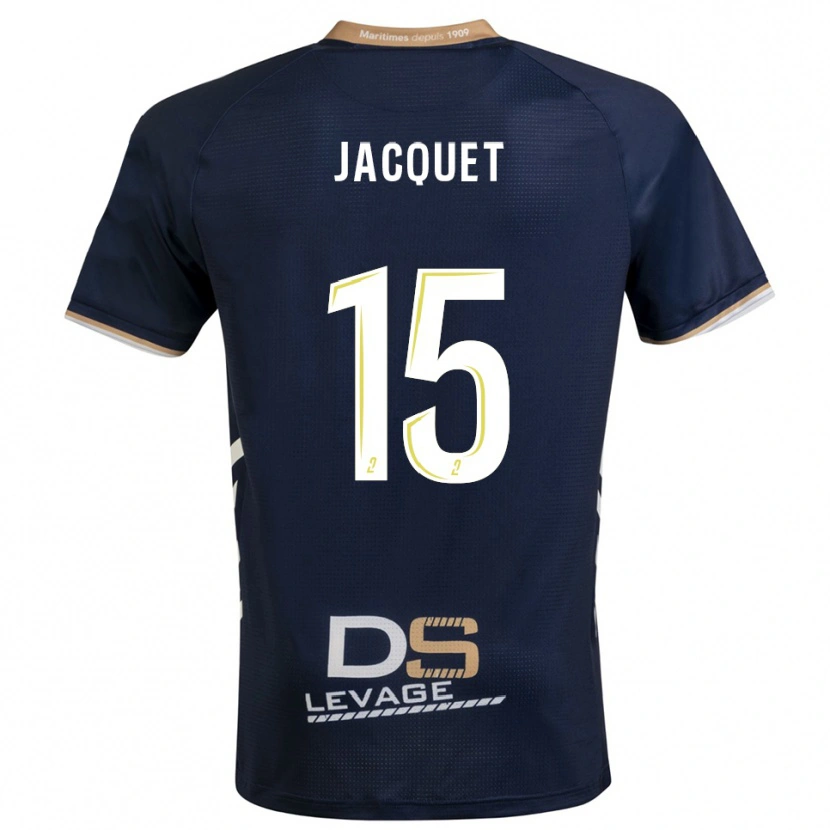 Danxen Enfant Maillot Nils Jacquet #15 Marine Or Tenues Domicile 2025/26 T-Shirt