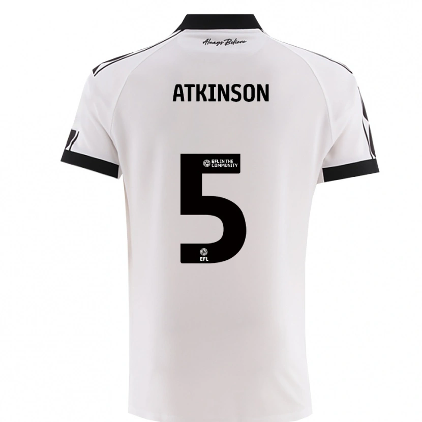 Danxen Enfant Maillot Rob Atkinson #5 Noir Blanc Tenues Extérieur 2025/26 T-Shirt