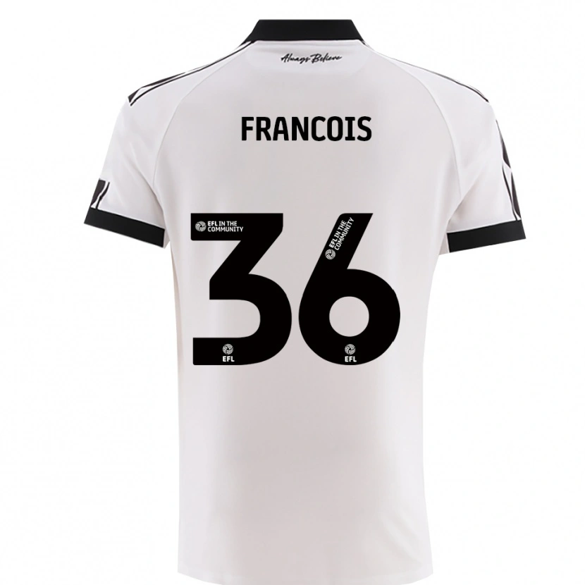 Danxen Enfant Maillot Marlee Francois #36 Noir Blanc Tenues Extérieur 2025/26 T-Shirt