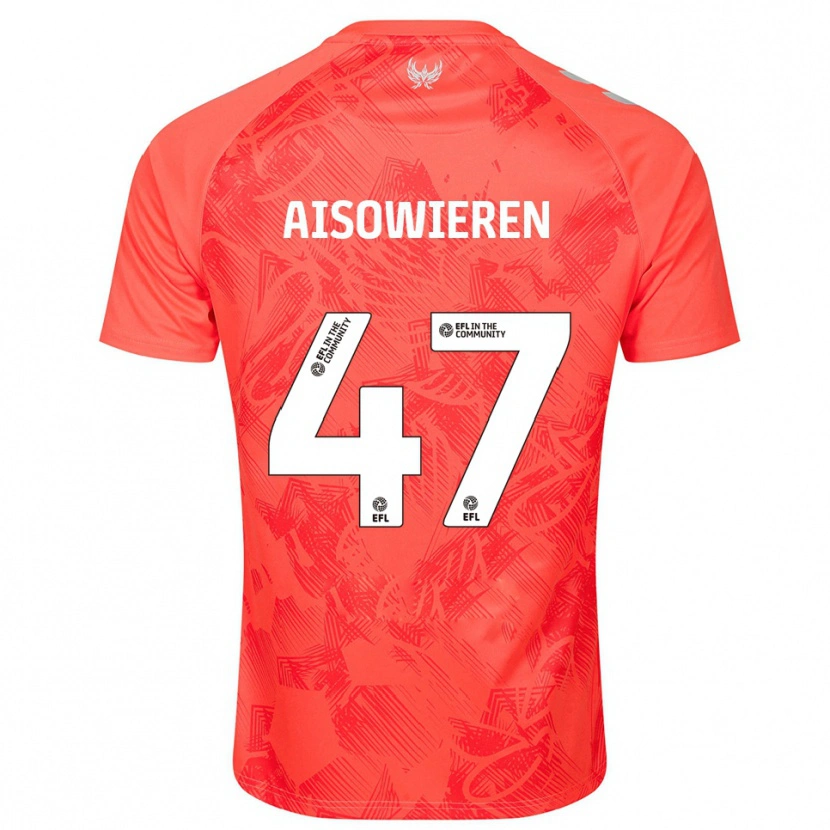 Danxen Enfant Maillot Evan Eghosa Aisowieren #47 Orange Blanc Tenues Extérieur 2025/26 T-Shirt