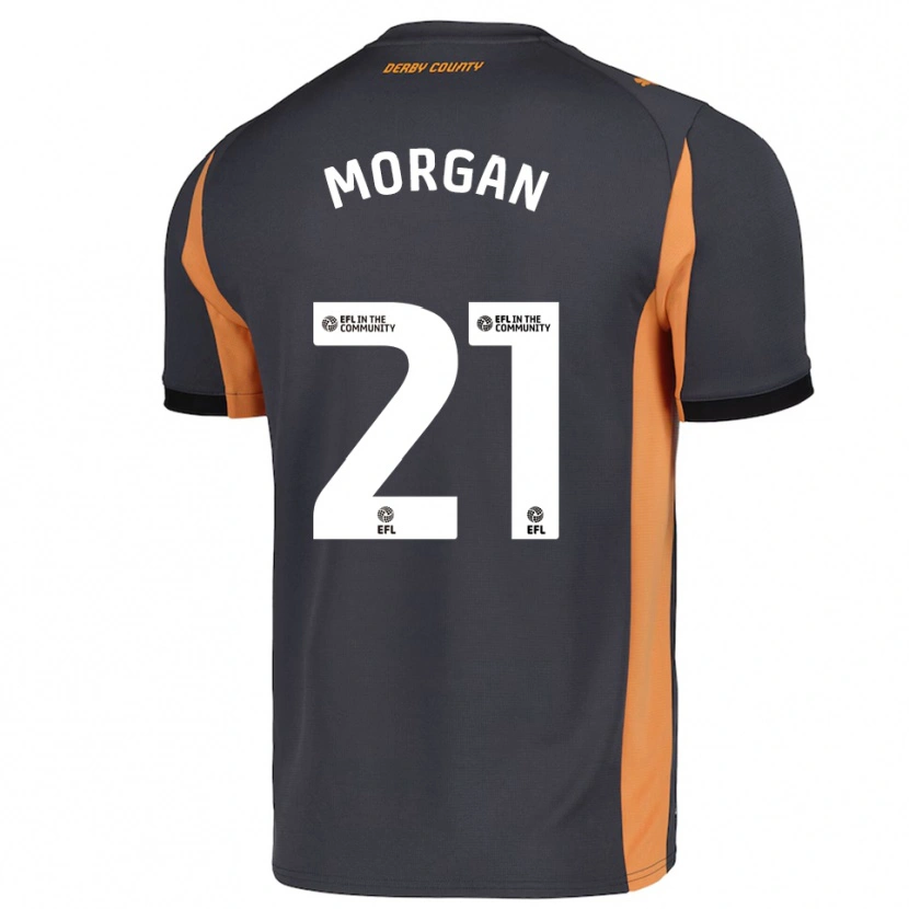 Danxen Enfant Maillot Sarah Morgan #21 Gris Orange Noir Tenues Extérieur 2025/26 T-Shirt