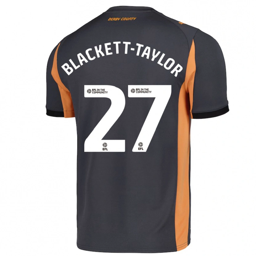Danxen Enfant Maillot Corey Blackett-Taylor #27 Gris Orange Noir Tenues Extérieur 2025/26 T-Shirt