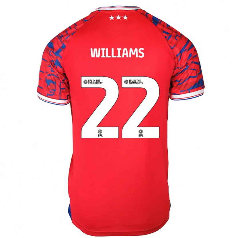 Danxen Enfant Maillot Evie Williams #22 Rouge Bleu Tenues Extérieur 2025/26 T-Shirt