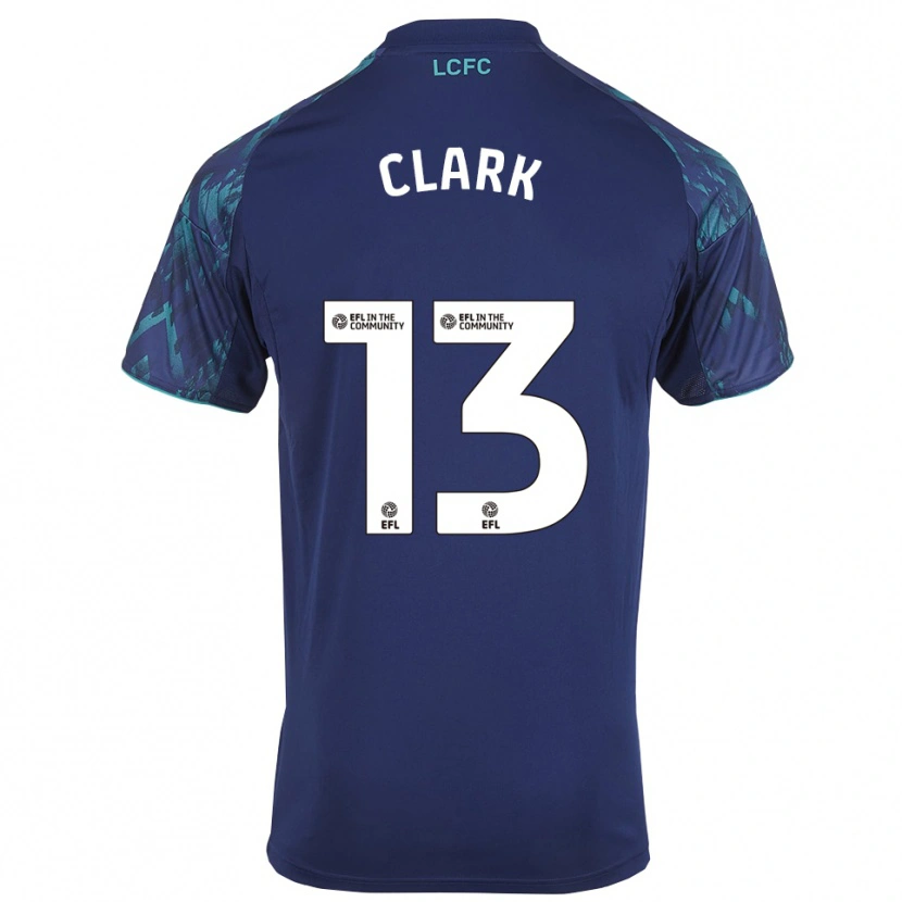 Danxen Enfant Maillot Olivia Clark #13 Marine Vert Blanc Tenues Extérieur 2025/26 T-Shirt