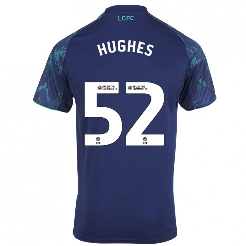 Danxen Enfant Maillot Iestyn Hughes #52 Marine Vert Blanc Tenues Extérieur 2025/26 T-Shirt