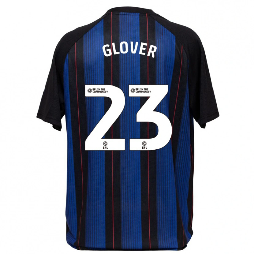 Danxen Enfant Maillot Tom Glover #23 Bleu Noir Tenues Extérieur 2025/26 T-Shirt