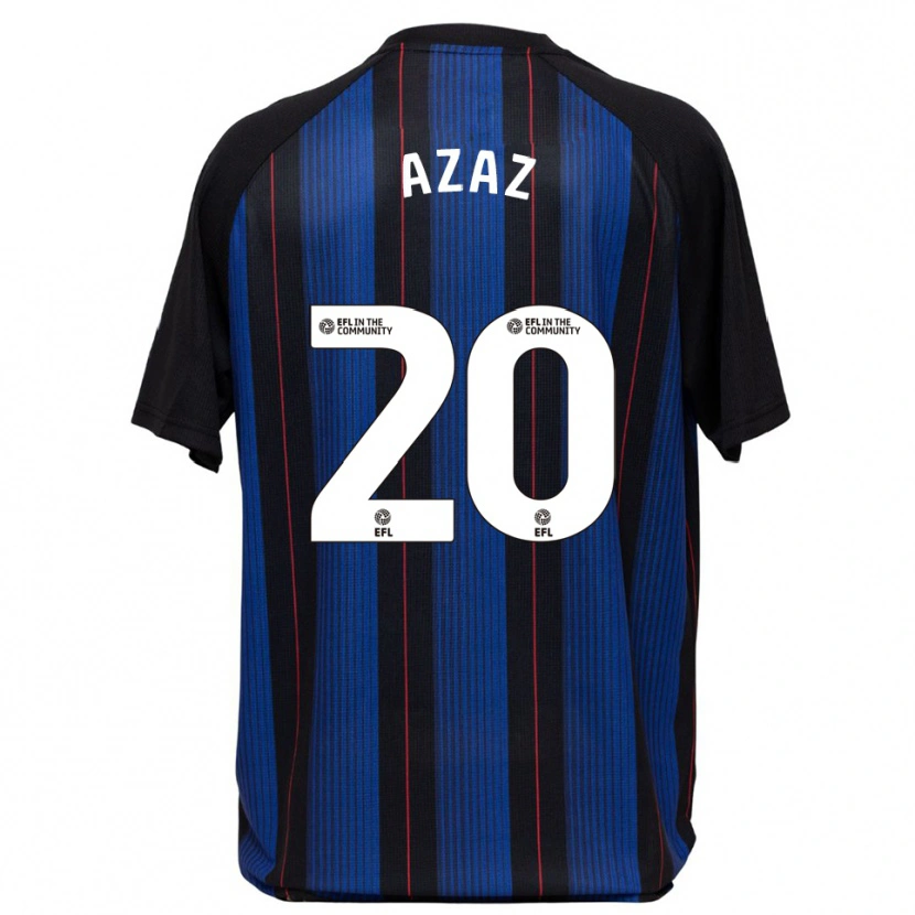 Danxen Enfant Maillot Finn Azaz #20 Bleu Noir Tenues Extérieur 2025/26 T-Shirt