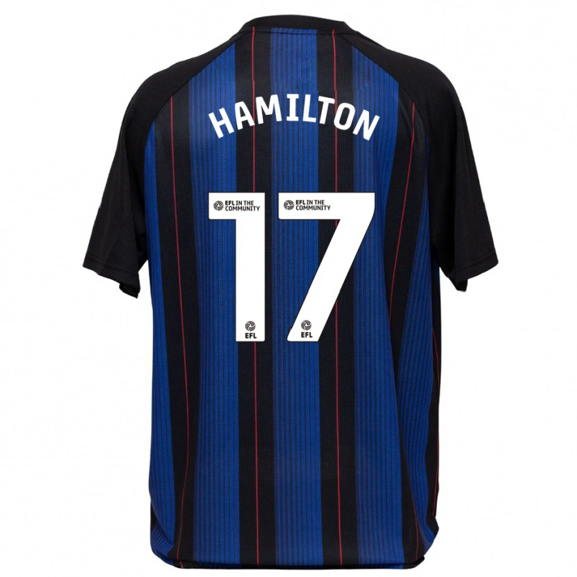 Danxen Enfant Maillot Micah Hamilton #17 Bleu Noir Tenues Extérieur 2025/26 T-Shirt