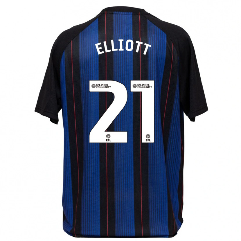 Danxen Enfant Maillot Felix Elliott #21 Bleu Noir Tenues Extérieur 2025/26 T-Shirt