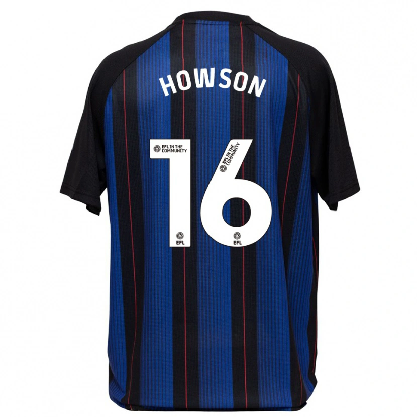 Danxen Enfant Maillot Jonathan Howson #16 Bleu Noir Tenues Extérieur 2025/26 T-Shirt