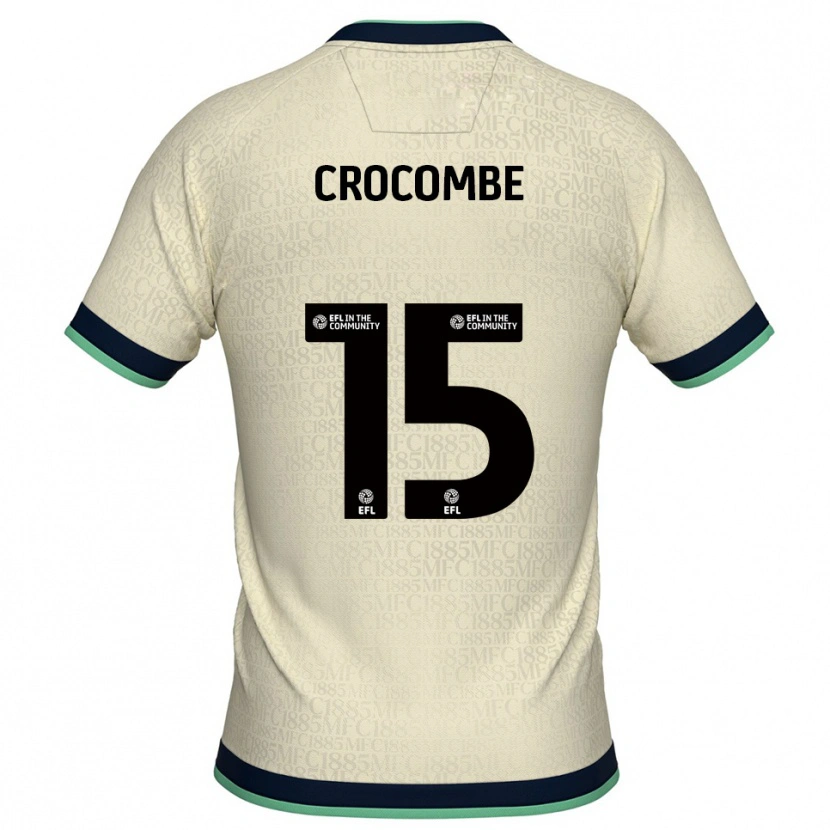 Danxen Enfant Maillot Max Crocombe #15 Champagne Marine Tenues Extérieur 2025/26 T-Shirt