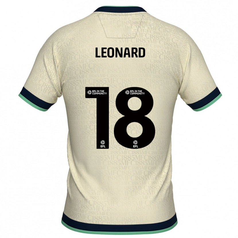 Danxen Enfant Maillot Ryan Leonard #18 Champagne Marine Tenues Extérieur 2025/26 T-Shirt